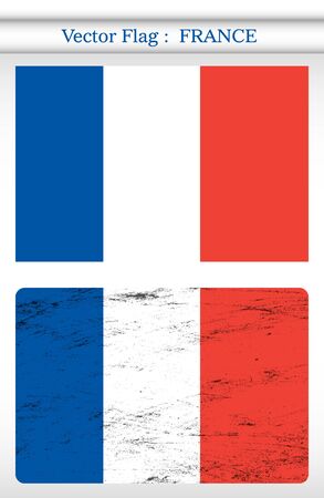 Vector grunge flag of France backgroundのイラスト素材