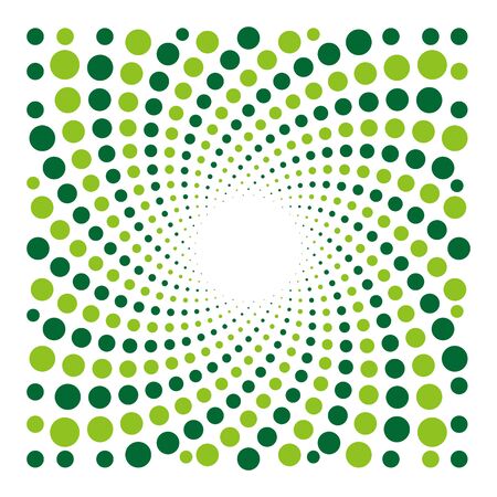 Vector cyclic optical illusion with dots backgroundのイラスト素材