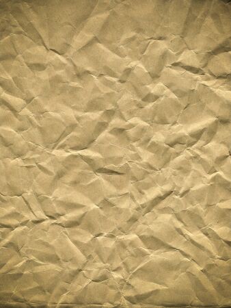 Blank crumpled brown paper textured backgroundの写真素材