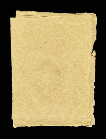 Blank crumpled brown paper textured background isolatedの写真素材