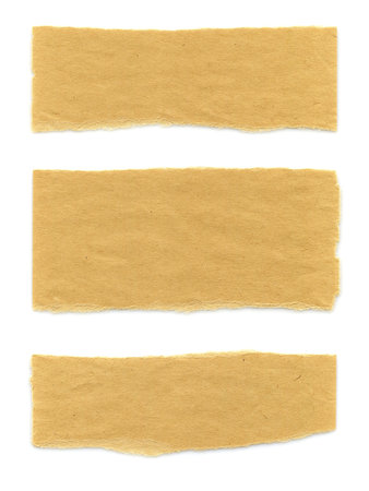 collection of various pieces of note paper on white background. each one is shot separatelyの写真素材
