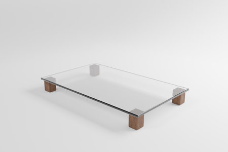 Rectangular acrylic display for accessories 3Dの写真素材