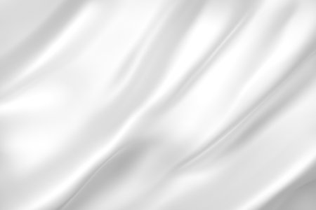 Beautiful white 3D plain cloth with wrinkles, easy to use for various purposesの写真素材