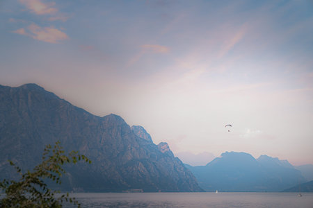 Sunset at Lake Garda in Italy