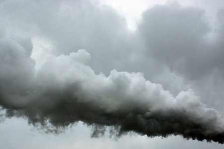 Steam of a heat and power plant in the west of Berlin