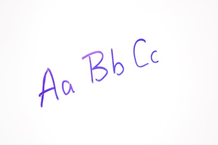 ABC's written on white board in capital and lower case letters.の写真素材
