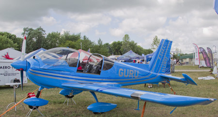 OSHKOSH, WI - JULY 27: A blue Ziln Z242L Guru Plane on display at the 2012 AirVenture at EAA on July...