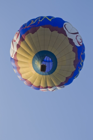 SEYMOUR, WI - AUGUST 3: Bottom view of Jordan hot air balloon in at the Balloon Rally at the Annual Hamburger Festival on August 3, 2012 in Seymour, Wisconsin.のeditorial素材