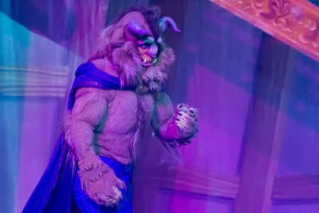 GREEN BAY, WI - FEBRUARY 10: The Beast from Beauty and the Beast at the Disney Princesses show at...
