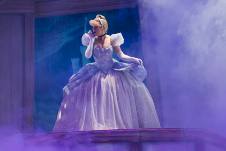 GREEN BAY, WI - FEBRUARY 10:  Cinderella in new dress from Cinderella at the Disney Princesses show at the Resch Center on February 10, 2012 in Green Bay, Wisconsin.のeditorial素材