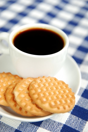 Cookies with a cup of coffeeの写真素材