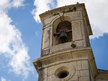 Bell tower of small Churchの写真素材