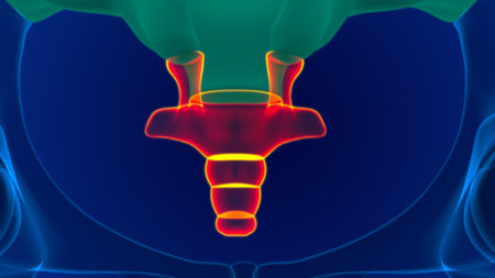 Human Skeleton Vertebral Column Coccyx or tail bone Anatomy 3D Illustration