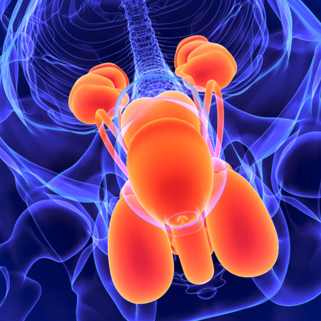 3D Illustration Human Urinary and Male Reproductive System Anatomy