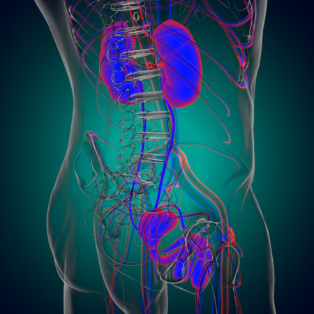 Male Reproductive System Anatomy For Medical Concept 3D Illustrationの写真素材
