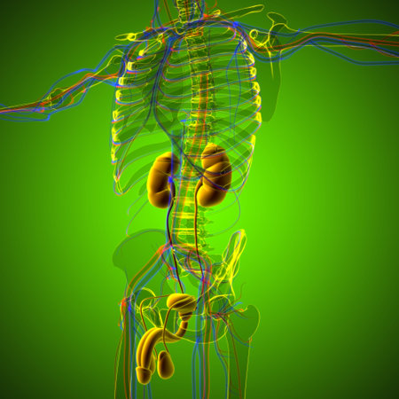 Male Reproductive System Anatomy For Medical Concept 3D Illustration