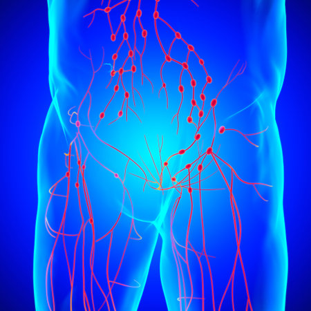 Human Lymph Nodes Anatomy For Medical Concept 3D Illustration