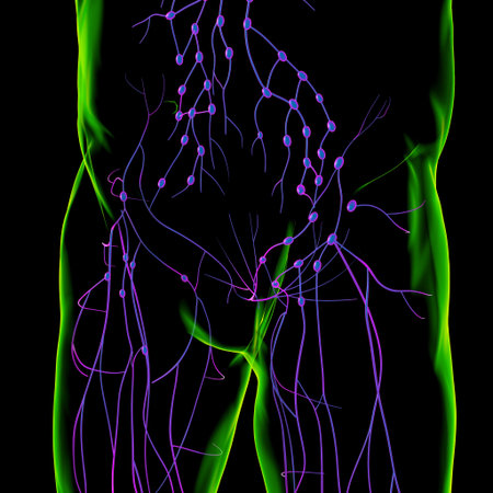 Human Lymph Nodes Anatomy For Medical Concept 3D Illustration