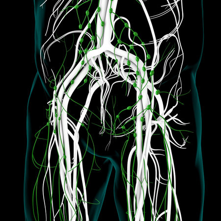 Human Lymph Nodes Anatomy For Medical Concept 3D Illustration