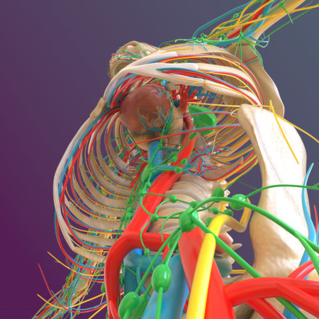 Human skeleton anatomy Femur Bone 3D Rendering For Medical Concept