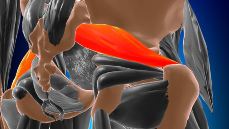Piriformis Muscle Anatomy For Medical Concept 3D Illustration