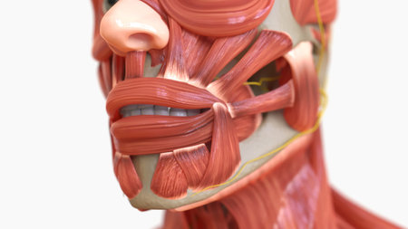 Human Muscle Anatomy For medical concept 3D Illustration