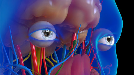 Human brain anatomy for medical concept 3D illustration