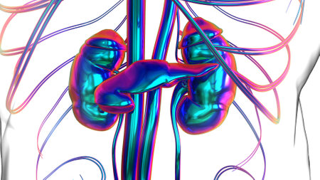 Human Kidneys Anatomy For Medical Concept 3D Illustrationの写真素材