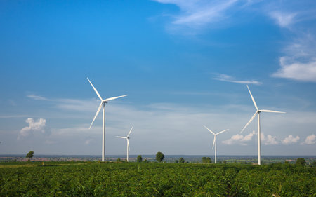 Stark White Electrical Power Generatingの写真素材