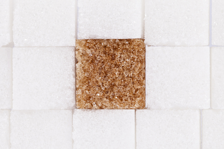 background of various kinds of sugar cubes.の写真素材