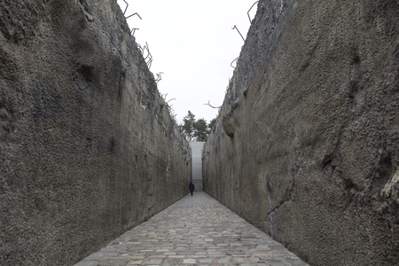 Fragment of monument in Beec, Polandのeditorial素材