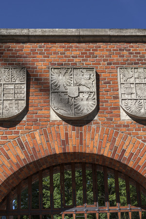 Details of Heraldic Gate to Wawel Royal Castle  Krakow, Poland.のeditorial素材