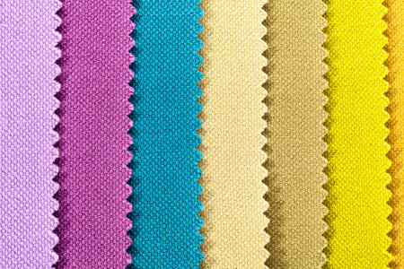 Background of colorful stripes of cotton fabric, texture