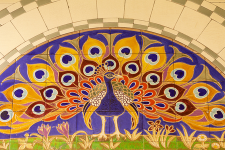 LONDON, UNITED KINGDOM - JUNE 23, 2017: Harrods , luxury department store , mosaic inside. 7-storey building built in 1905, has 330 departments covering 90,000 m2 of retail spaceのeditorial素材