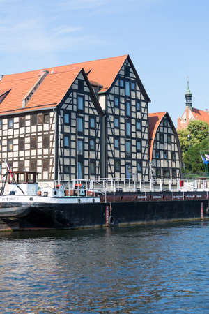 Bydgoszcz, Poland - June 26, 2020: Historic 18th-century granaries on the Brda Riverのeditorial素材