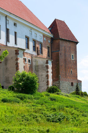 Sandomierz, Poland - July 10, 2020: Medieval Sandomierz Royal Castle, built on a slope of Vistula...