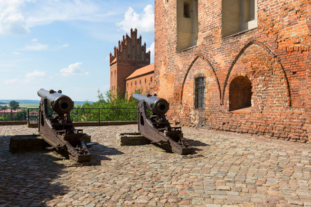 Kwidzyn, Poland - June 25, 2020: 13th century medieval Kwidzyn Castle, monumental brick gothic...