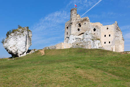 Mirow, Poland - September 16, 2020: Medieval gothic Mirow Castle located on the Polish Jurassic Highlandのeditorial素材