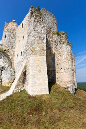 Mirow, Poland - September 16, 2020: Medieval gothic Mirow Castle located on the Polish Jurassic Highlandのeditorial素材