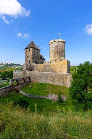 Medieval gothic castle, Bedzin Castle, Upper Silesia, Bedzin, Poland. It was built as a fortified by King Casimir the Great in the 13th century. Now restored is a tourist attractionのeditorial素材