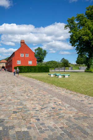 Copenhagen, Denmark - June 22, 2019: 17th century Citadel, Kastellet on sunny day. It is constructed in the form of a pentagon with bastions at its cornersのeditorial素材