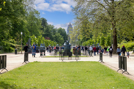Brussels, Belgium - May 18, 2023: Brussels Park also known as Royal Park, the largest urban public park in central of cityのeditorial素材