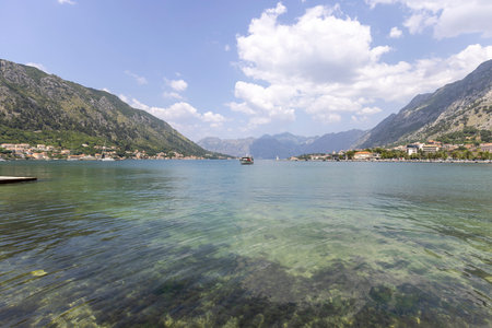 Kotor, Montenegro - June 26, 2023: Picturesque Port of Kotor. It is located on the coast of the...