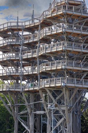 Observation tower located at the top of SÅ‚otwiny Arena ski station, Krynica-Zdroj, Beskid...