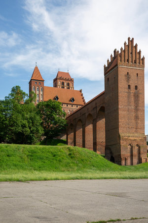 Kwidzyn, Poland - June 25, 2020: 13th century medieval cathedral and castle complex Kwidzyn Castle,...