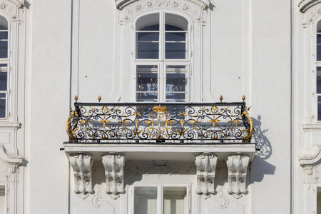 Innsbruck, Austria - February 26, 2023: Hofburg, former Habsburg palace, decorative balcony. It is one of three most significant cultural buildings in the countryのeditorial素材
