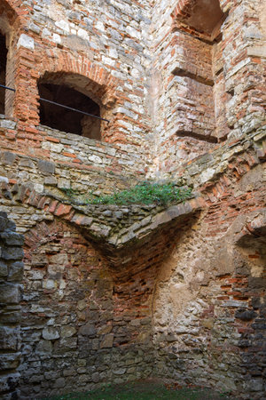 Babice, Lipowiec Castle, Poland - October 6, 2024: Old ruins of 13th century Lipowiec Castle, Krakow Bishops castle in Polish Jura (Krakow-Czestochowa Upland)のeditorial素材