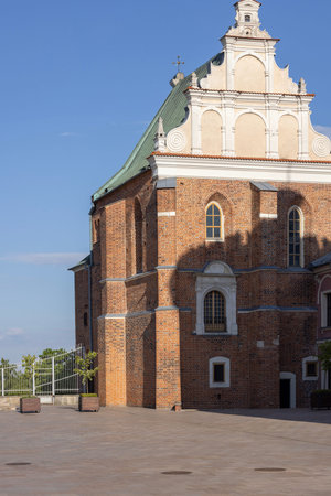 Lublin, Poland - May 23, 2022: 14th century Chapel of the Holy Trinity on courtyard of medieval...