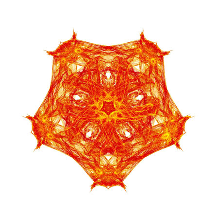 pentagonal star fire color fractal