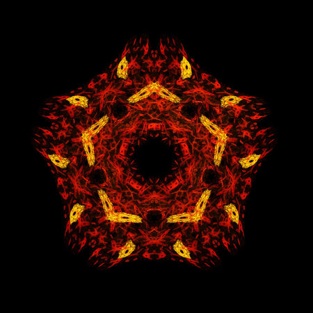 abstract red star. fractal